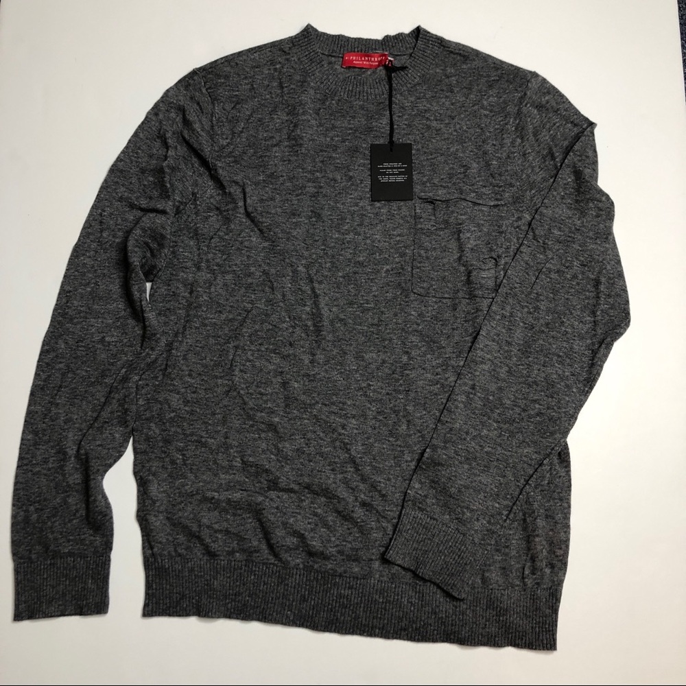 n:philanthropy Grey distressed sweater